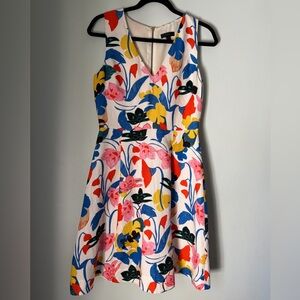 J. Crew Multicolor Floral Mini Dress, Size 4